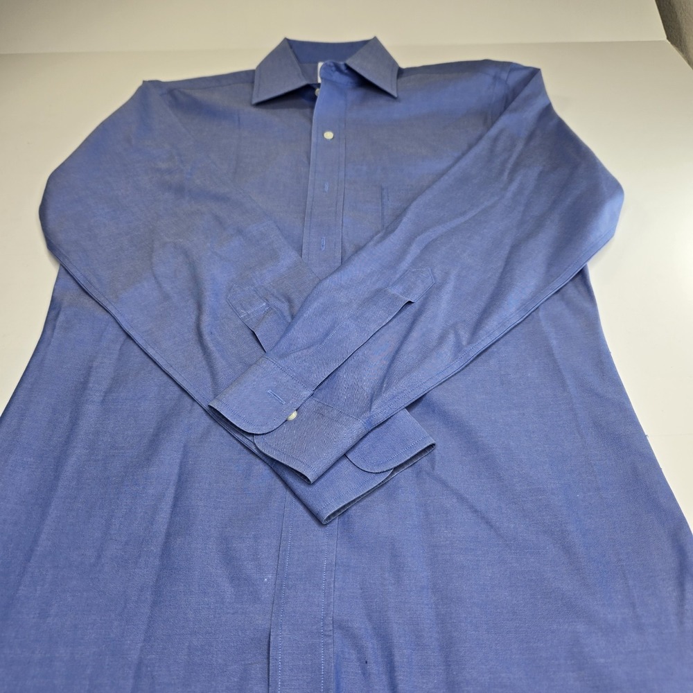 Brooks Brothers Men's Shirt Slim Fit Non Iron Blue Long Sleeve  14 1/2-32.  A12